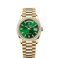 Rolex Day-Date - 36 MM - Yellow Gold - Green Dial - 128398TBR PGd  nyc watcher nyc watches