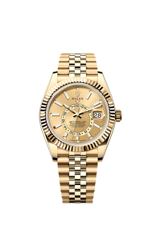 Rolex Sky Dweller - 42 MM - Yellow Gold - Champagne Dial - 336938 JCh  nyc watcher nyc watches