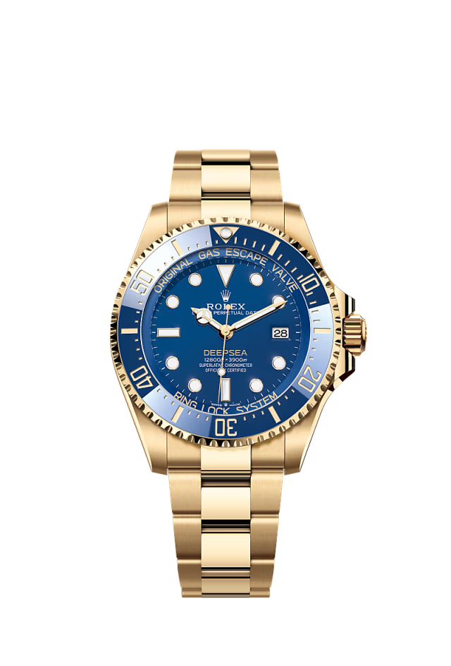 Rolex Deepsea - 44 MM - Yellow Gold - Blue Dial - 136668LB OB nyc watcher nyc watches