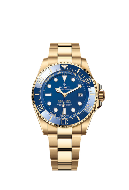 Rolex Deepsea - 44 MM - Yellow Gold - Blue Dial - 136668LB OB nyc watcher nyc watches