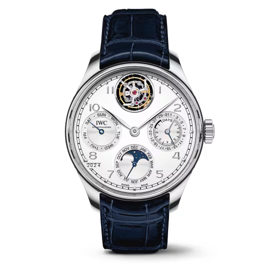 IWC Portugieser - Perpetual Calendar - Tourbillon - Moonphase - Platinum - 45 MM - Silver Dial - IW504505  nyc watcher nyc watches