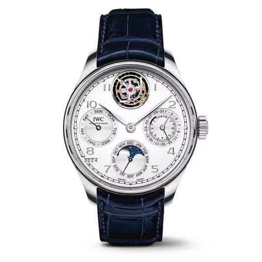 IWC Portugieser - Perpetual Calendar - Tourbillon - Moonphase - Platinum - 45 MM - Silver Dial - IW504505  nyc watcher nyc watches