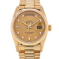 Rolex Day-Date - 36 MM - Yellow Gold - Chapagne Diamond Dial - 18038 chd  nyc watcher nyc watches