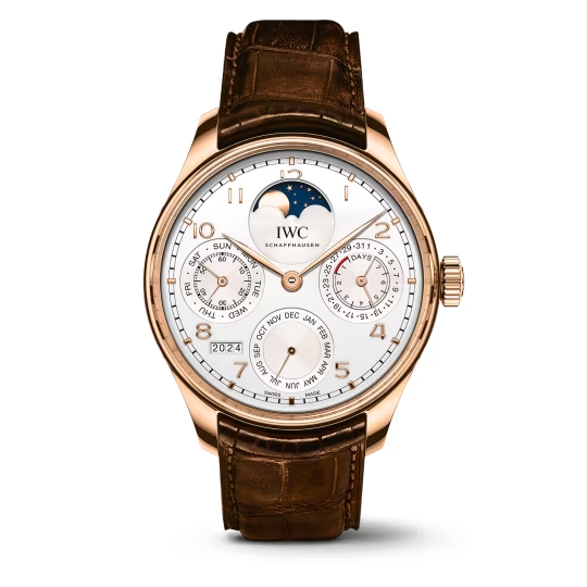 IWC Portugieser Perpetual Calendar - Moonphase - Rose Gold - 44.2 MM - Silver Dial - IW503302 nyc watcher nyc watches