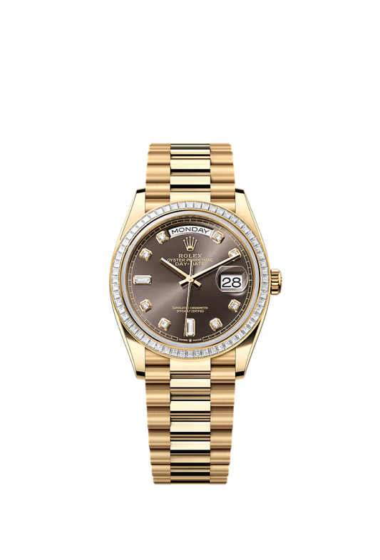 Rolex Day-Date - 36 MM - Yellow Gold - Dark Grey Dial - 128398TBR PDGd nyc watcher nyc watches