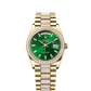 Rolex Day-Date - 36 MM - Yellow Gold - Green Dial - 128348RBR PdGd  nyc watcher nyc watches