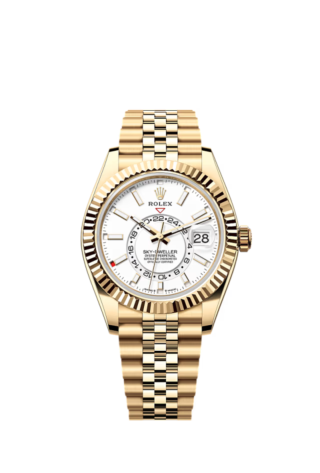 Rolex Sky Dweller - 42 MM - Yellow Gold - White Dial - 336938 JW  nyc watcher nyc watches