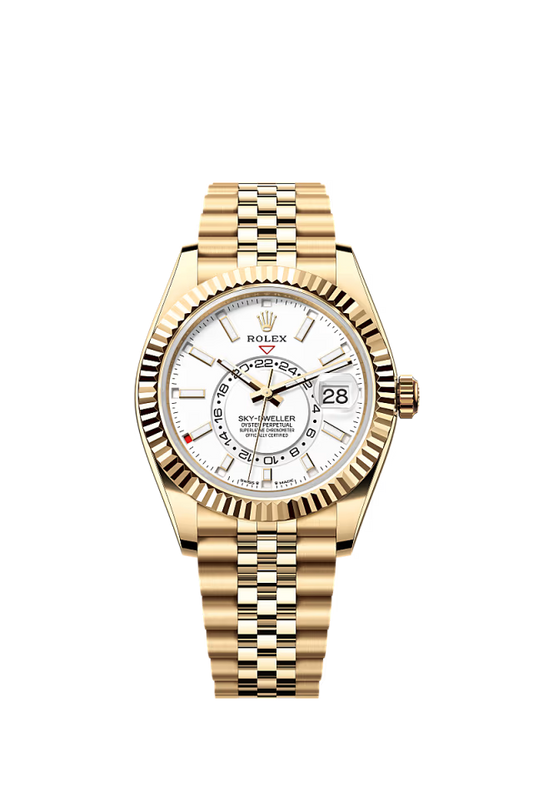 Rolex Sky Dweller - 42 MM - Yellow Gold - White Dial - 336938 JW  nyc watcher nyc watches