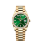 Rolex Day-Date - 36 MM - Yellow Gold - Green Dial - 128348RBR PGD  nyc watcher nyc watches