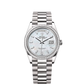 Rolex Day-Date - 36 MM - White Gold - MoP White Dial - 128399TBR PMoPWd nyc watcher nyc watches