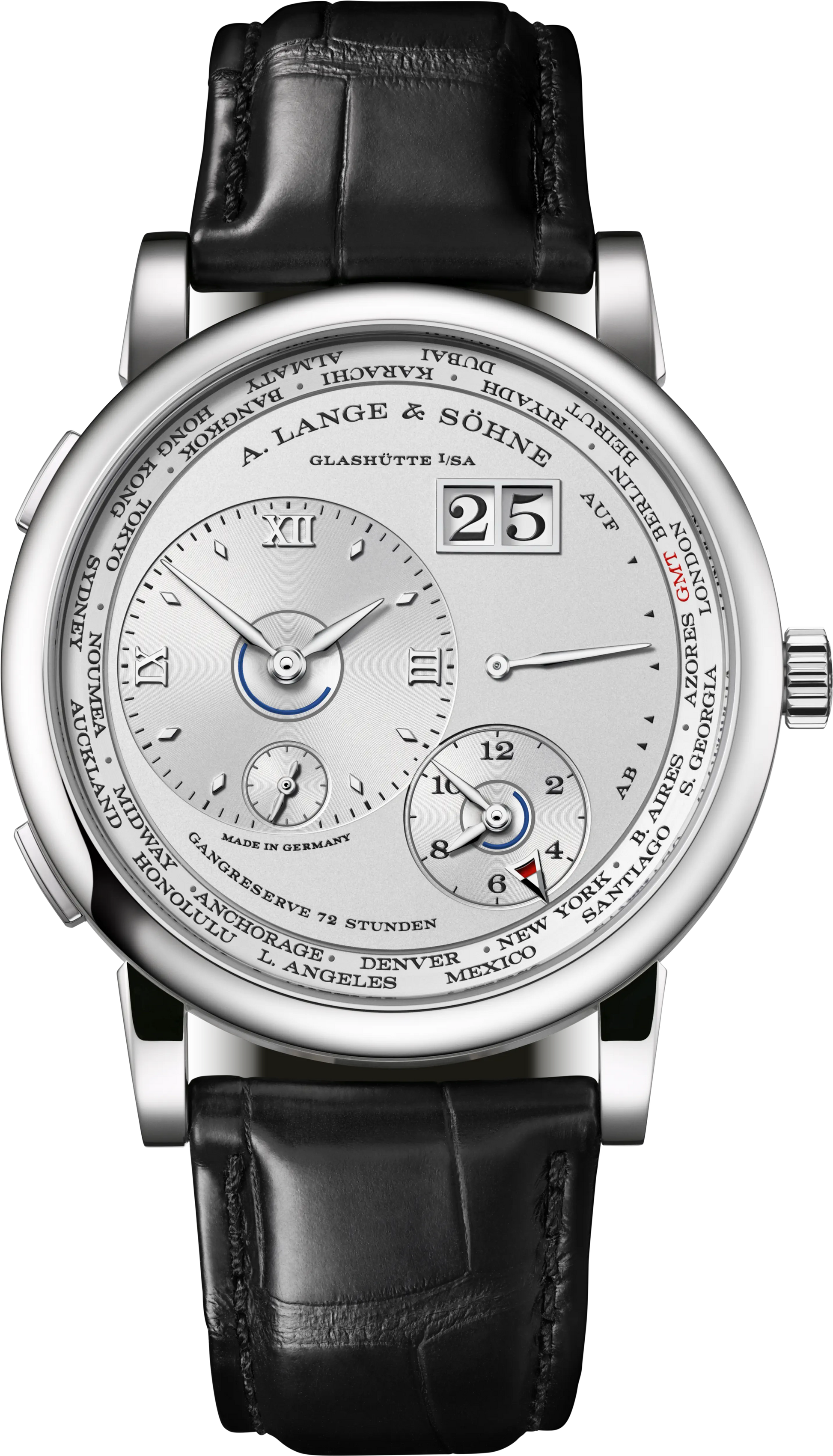 A.Lange & Söhne Lange 1 Time Zone - 41.9 MM - Platinum - Silver Dial - 136.025 nyc watcher nyc watches