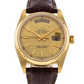 Rolex Day-Date - 36 MM - Yellow Gold - Champagne Linen Index Dial - 18038 chli  nyc watcher nyc watches