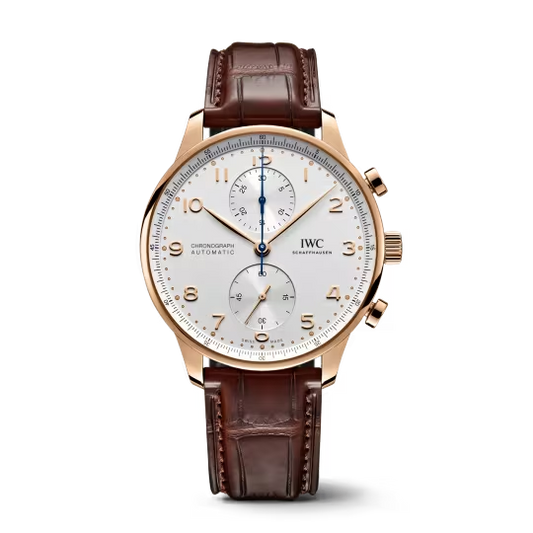 IWC Portugieser Chronograph - Rose Gold - 41 MM - Silver Dial - IW371611  nyc watcher nyc watches