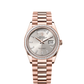 Rolex Day-Date - 36 MM - Rose Gold - Silver Dial - 128395TBR PSd nyc watcher nyc watches