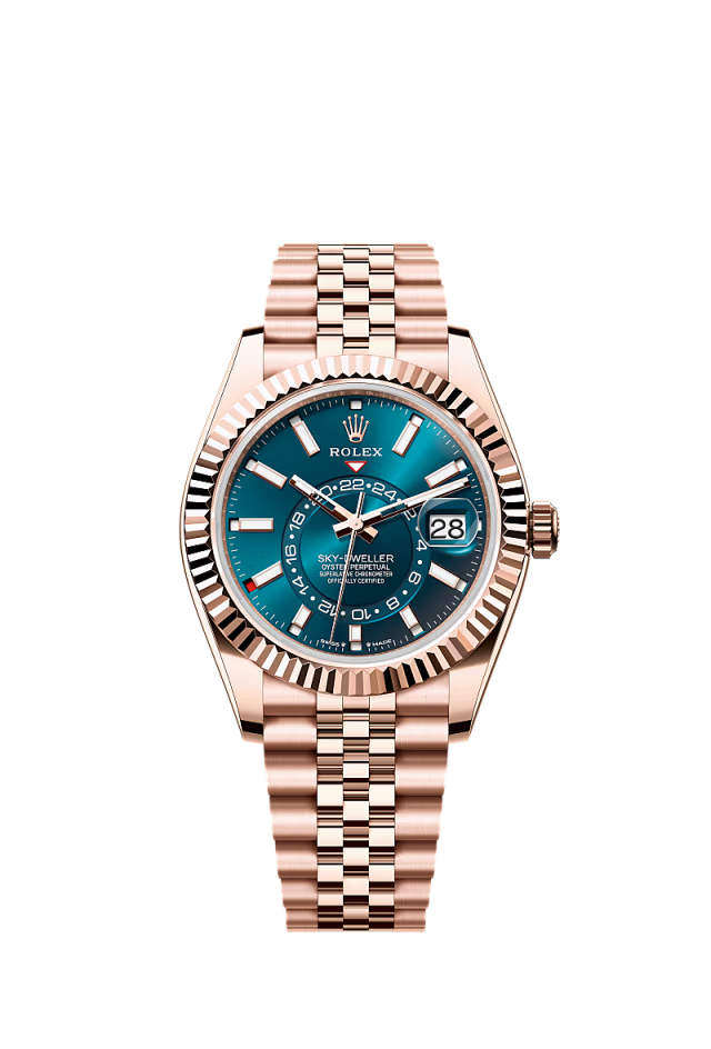 Rolex Sky Dweller - 42 MM - Rose Gold - Blue Dial - 336935 JB nyc watcher nyc watches