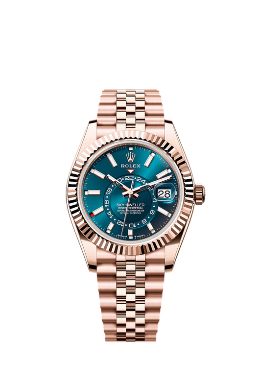 Rolex Sky Dweller - 42 MM - Rose Gold - Blue Dial - 336935 JB nyc watcher nyc watches