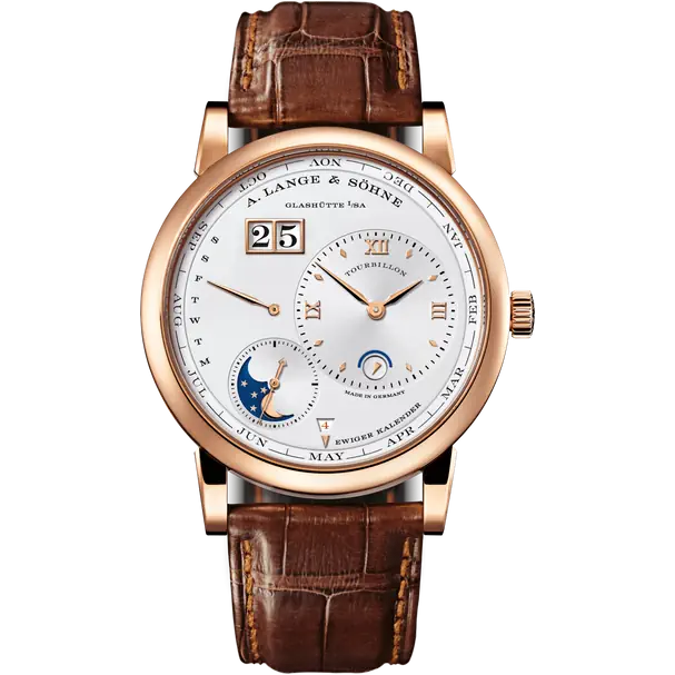 A.Lange & Söhne Lange 1 Tourbillon - Perpetual Calendar and Moonphase - 41.9 MM - Rose Gold - Silver Dial - 720.032FE  nyc watcher nyc watches