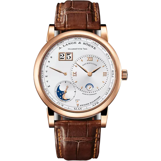 A.Lange & Söhne Lange 1 Tourbillon - Perpetual Calendar and Moonphase - 41.9 MM - Rose Gold - Silver Dial - 720.032FE  nyc watcher nyc watches