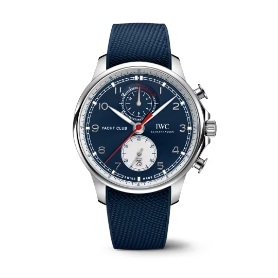 IWC Portugieser Yatch Club Chronograph - Stainless Steel - 44.6 MM - Blue Dial - IW390704  nyc watcher nyc watches