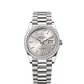 Rolex Day-Date - 36 MM - White Gold - Silver Dial - 128399TBR PS nyc watcher nyc watches