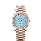 Rolex Day-Date - 36 MM - Rose Gold - Turquoise Dial - 128395TBR PTd nyc watcher nyc watches