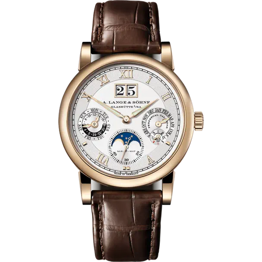 A.Lange & Söhne Langematik - Perpetual Calendar and Moonphase - 38.5MM - Yellow Gold - Silver Dial - 310.050Enyc watcher nyc watches