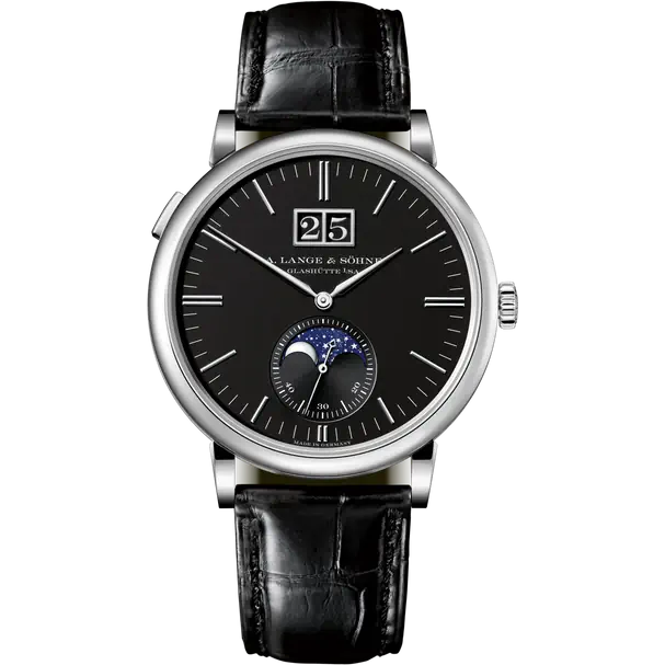 A.Lange & Söhne Saxonia - Moonphase - 40 MM - White Gold - Black Dial - 384.029 nyc watcher nyc watches