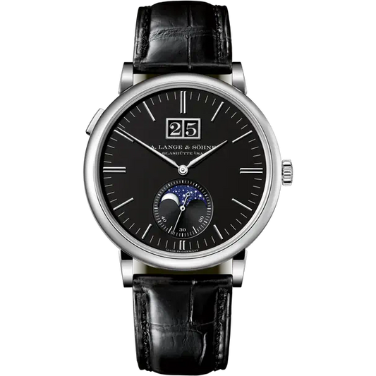 A.Lange & Söhne Saxonia - Moonphase - 40 MM - White Gold - Black Dial - 384.029 nyc watcher nyc watches