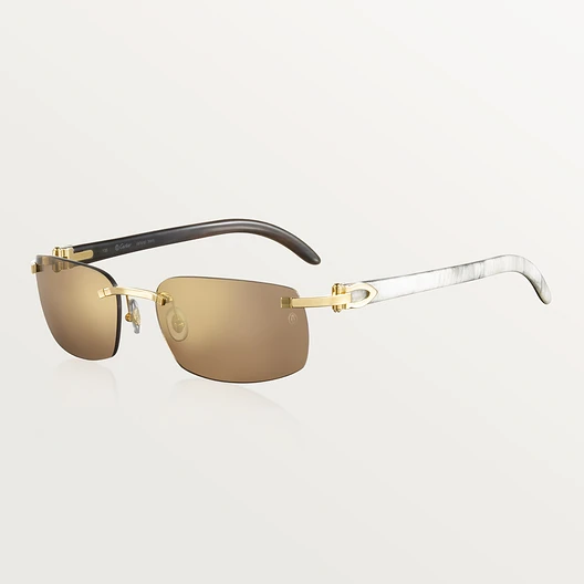 Cartier Décor Sunglasses - White Horn - CT0046S-004  nyc watcher nyc watches