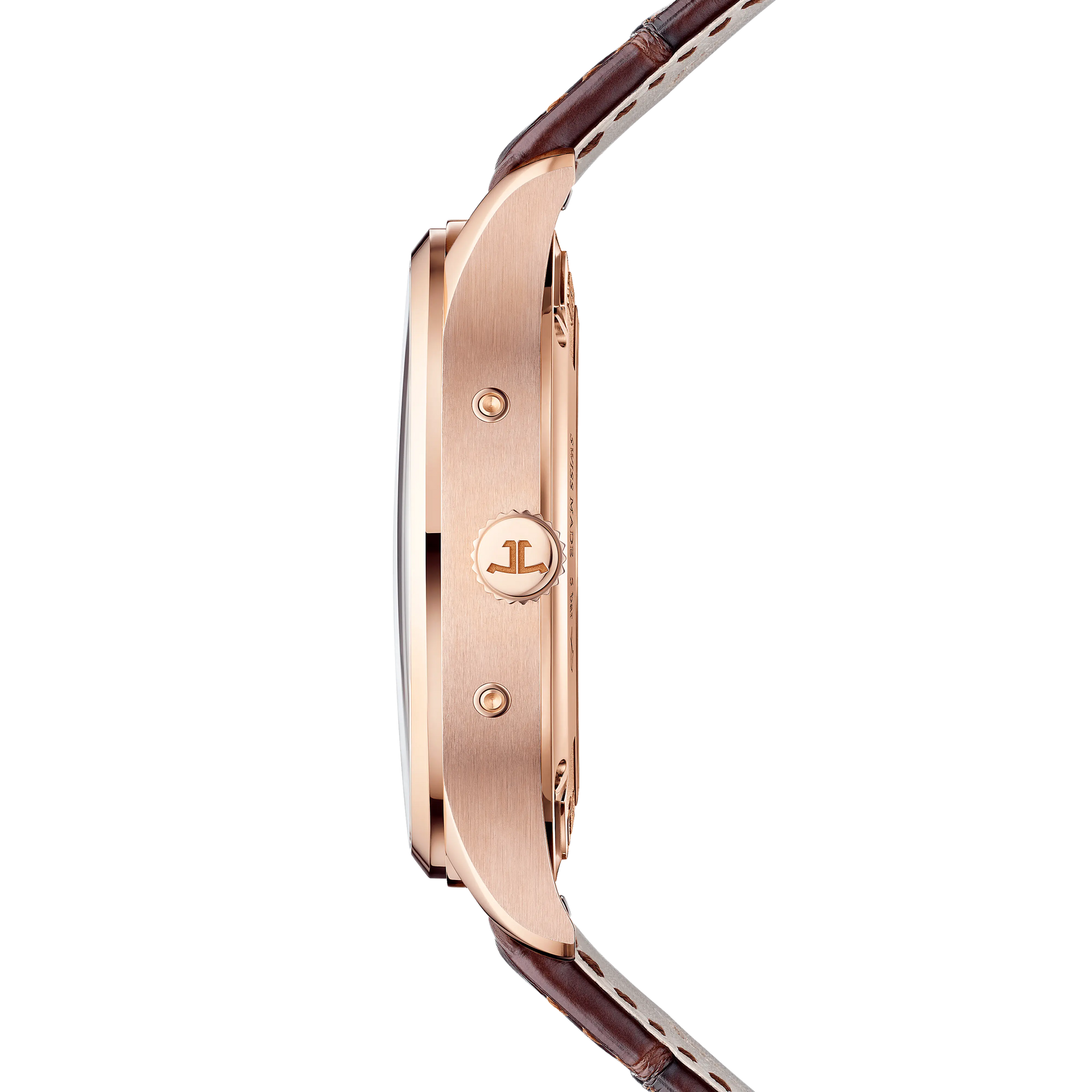 JLC - Master Control Calendar - 40 MM - Pink Gold - Silvered-Gray Dial - Brown Leather Strap - Q4142520