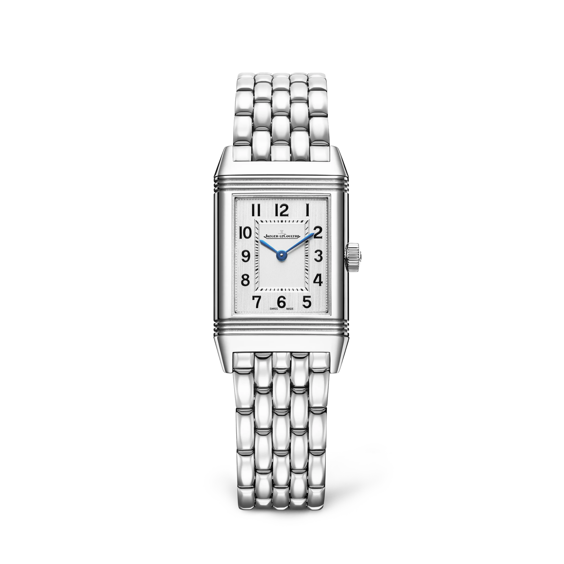 JLC - Reverso Classic Monoface - 35.78 MM x 21 MM - Stainless Steel - Silvered-Gray Opaline Dial - Stainless Steel Bracelet - Q2618141