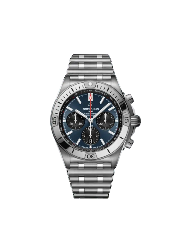 Breitling Chronomat Stainless Steel 42 MM - Stainless Steel Bracelet - Blue Dial - AB0134101C1A1