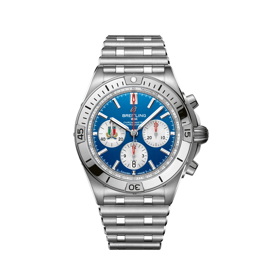 Breitling Chronomat Italy Stainless steel 42 MM - Stainless steel Bracelet - Blue Dial - AB0134A41C1A1