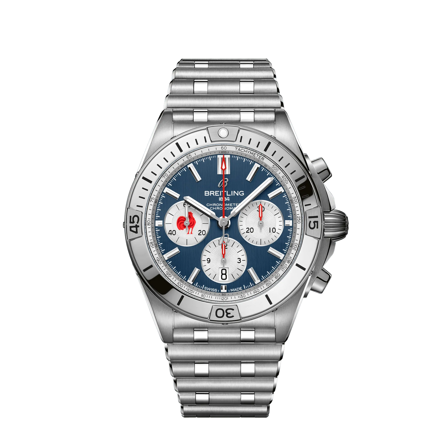 Breitling Chronomat France Stainless steel 42 MM - Stainless steel Bracelet - Blue Dial - AB0134A81C1A1