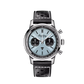 Breitling Top Time Stainless Steel 41 MM - Black Leather Strap - Light Blue Dial - AB01764A1C1X1