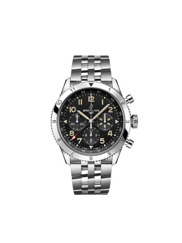 Breitling Avenger Stainless Steel 46 MM - Stainless Steel Bracelet - Black Dial - AB04453A1B1A1