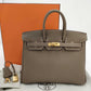 Hermès Birkin Sellier 25 - Etoupe Brushed - Togo - Gold Hardware - B25EBTGHW