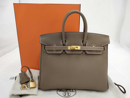 Hermès Birkin Sellier 25 - Etoupe Brushed - Togo - Gold Hardware - B25EBTGHW