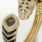 Cartier Panthére De Cartier Yellow Gold 18 MM - Yellow Gold Bracelet - Diamond Bezel - Black Lacquer Dial - HPI01346