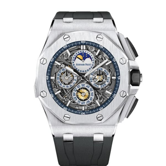 Audemars Piguet - Royal Oak - Perpetual Calendar and Moonphase - 44 MM - White Gold - 26571BC.OO.A002CA.01 nyc watcher nyc watches