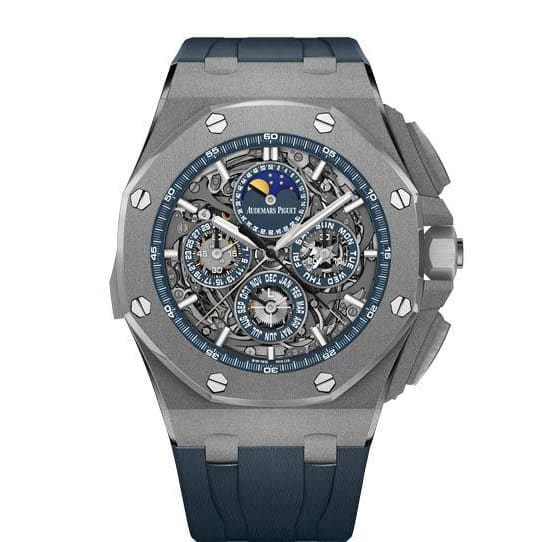 Audemars Piguet - Royal Oak - Perpetual Calendar and Moonphase- 44 MM - Titanium - 26571TI.GG.A027CA.01  nyc watcher nyc watches