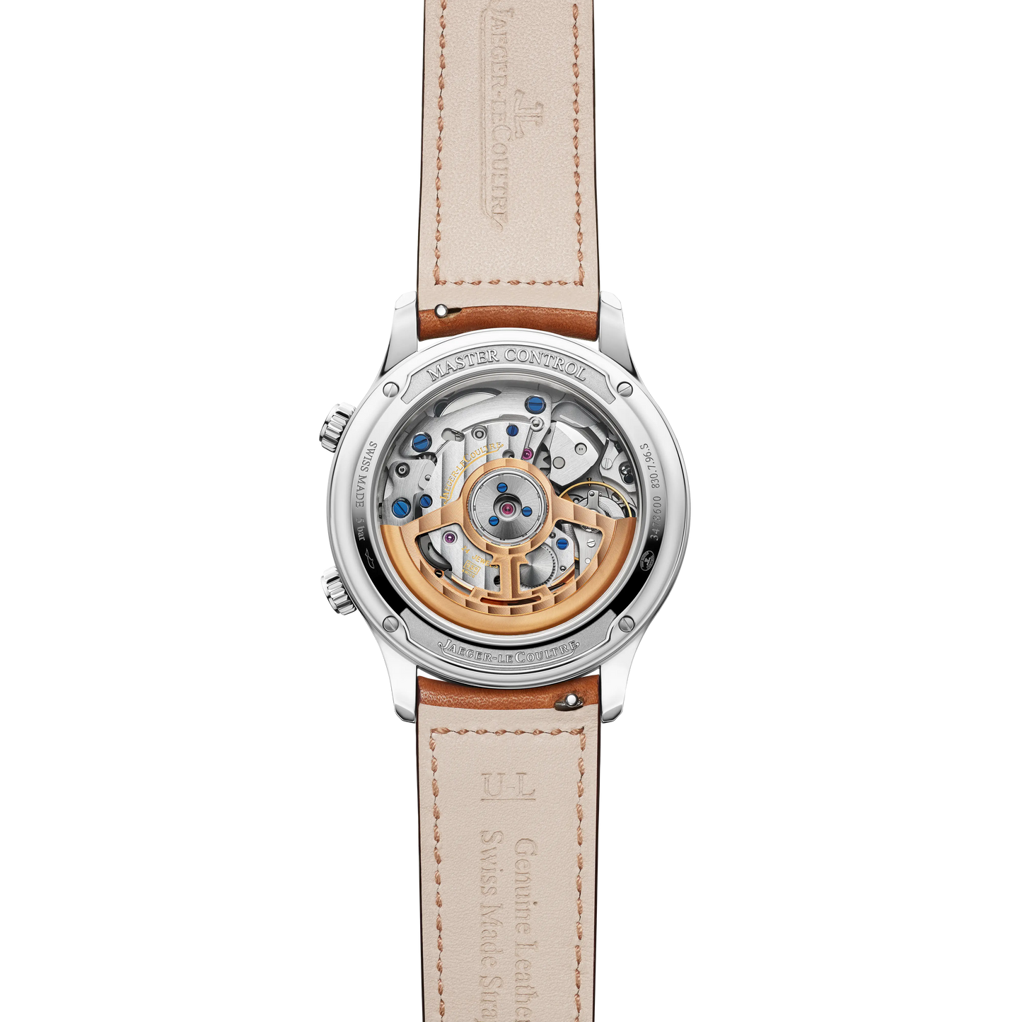 JLC - Master Control Memovox - 40 MM - Stainless Steel - Silvered-Gray Dial - Brown Leather Strap - Q411843J