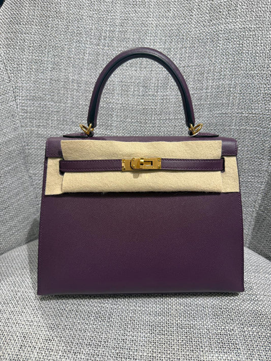Hermès Kelly 25 - Cassis - Madame - Gold Hardware - K25CMGHW