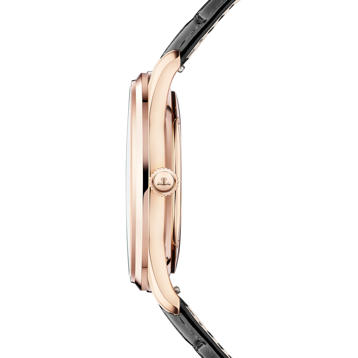 JLC - Master Ultra Thin Perpetual Calendar - 39 MM - Pink Gold - Eggshell Beige Dial - Black Leather Strap - Q1142510