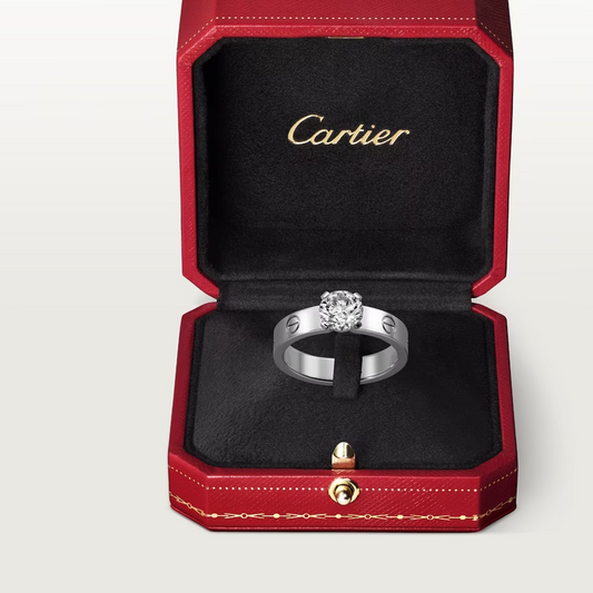 Cartier Love Solitaire Ring - White Gold - Diamonds - N4724500