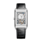 JLC - Reverso Tribute Duoface Tourbillon - 45.5 MM x 27.4 MM - Stainless Steel - Charcoal Gray/Gray Dial - Black Leather Strap - Q392845J