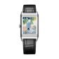 JLC - Reverso Tribute Enamel Hokusai Waterfalls Limited Edition - Yoro Waterfall - 45.6 MM x 27.4 MM - White Gold - Bamboo-Green Guilloché Enamel Dial - Black Leather Strap - Q39334T6