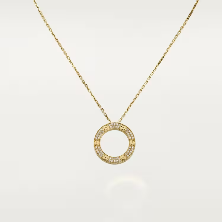 Cartier Love Necklace - Yellow Gold - Diamonds - B7058400