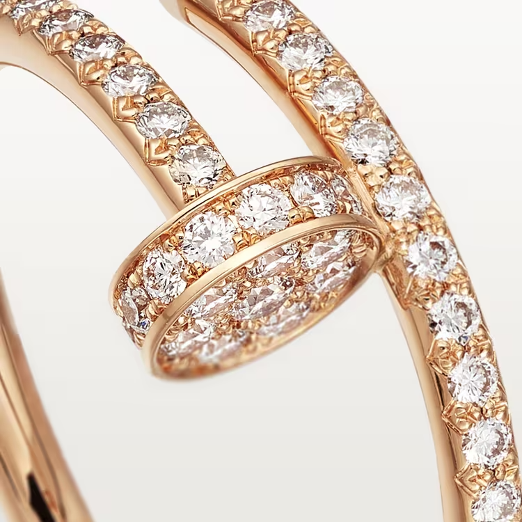 Cartier Juste Un Clou Ring - Rose Gold - Diamonds - B4231400