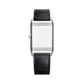 JLC - Reverso Classic Monoface Small Seconds - 40.1 MM x 24.4 MM - Stainless Steel - Silvered-Gray Guilloché Dial - Black Leather Strap - Q3868520